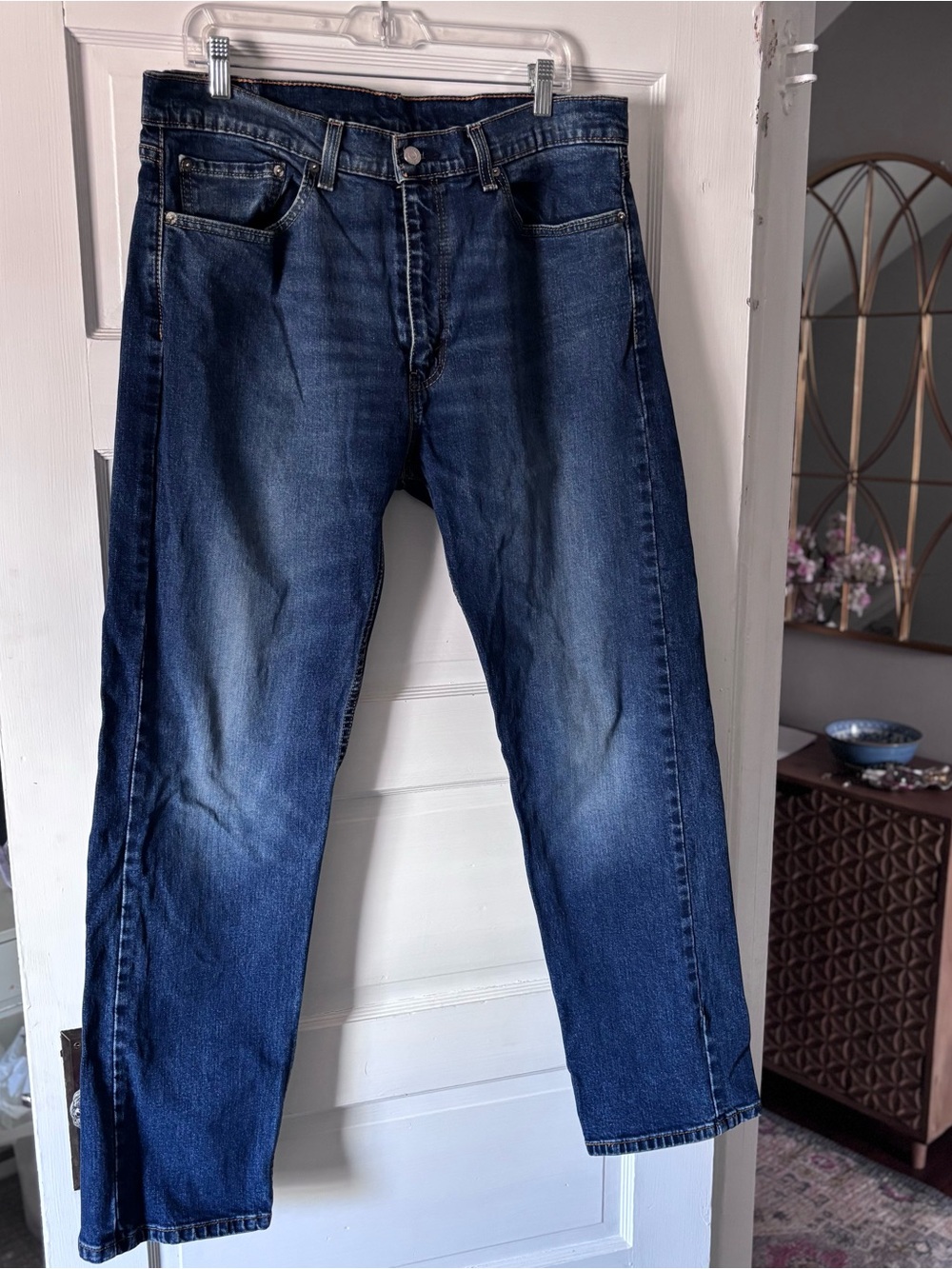 Levi's Men's 505 Straight Leg Jeans in Deep Blue Wash